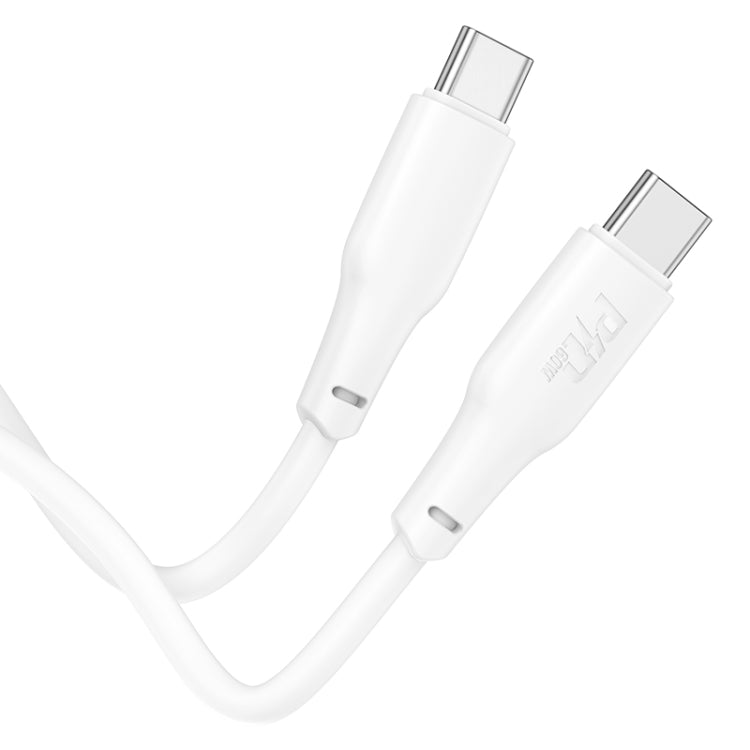 hoco X93 60W USB-C/Type-C to USB-C/Type-C Fast Charge Data Cable, Length:1m(White) -  by hoco | Online Shopping UK | buy2fix