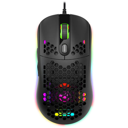 HXSJ X600 6 Keys RGB Luminous Macro Programming Wired Gaming Mouse(Black) -  by HXSJ | Online Shopping UK | buy2fix