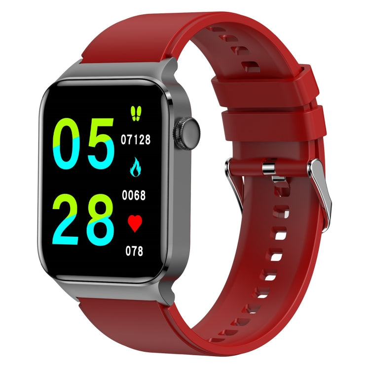 T50 1.85 inch Silicone Band IP67 Waterproof Smart Watch Supports Voice Assistant / Health Monitoring(Red) - Smart Wear by buy2fix | Online Shopping UK | buy2fix