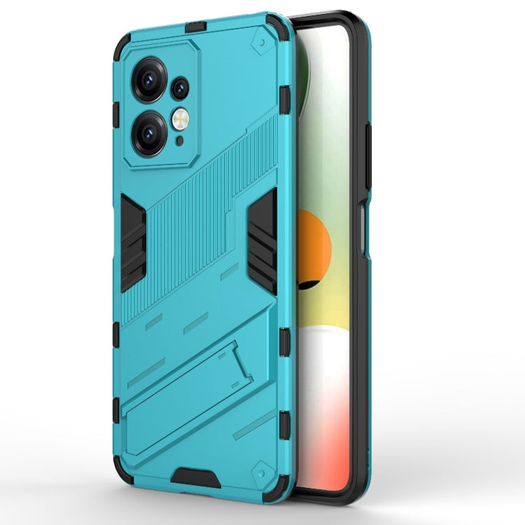 For Xiaomi Redmi Note 12 4G Global Punk Armor 2 in 1 PC + TPU Shockproof Phone Case with Holder(Blue) - Note 12 Cases by buy2fix | Online Shopping UK | buy2fix