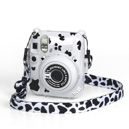 For FUJIFILM instax mini 12 Crystal Hard Acrylic Camera Case with Shoulder Strap(DIY Milk Cow) - Protective Case by buy2fix | Online Shopping UK | buy2fix