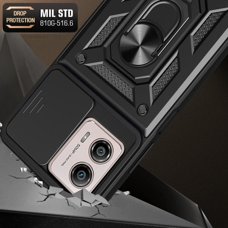 For Motorola Moto G53 / G13 / G23 5G Sliding Camera Cover Design TPU+PC Phone Case(Black) - Motorola Cases by buy2fix | Online Shopping UK | buy2fix