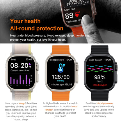 Q8 Ultra 1.96 inch TFT Screen Smart Watch, Support Heart Rate / Blood Pressure Monitoring(Orange) - Smart Wear by buy2fix | Online Shopping UK | buy2fix