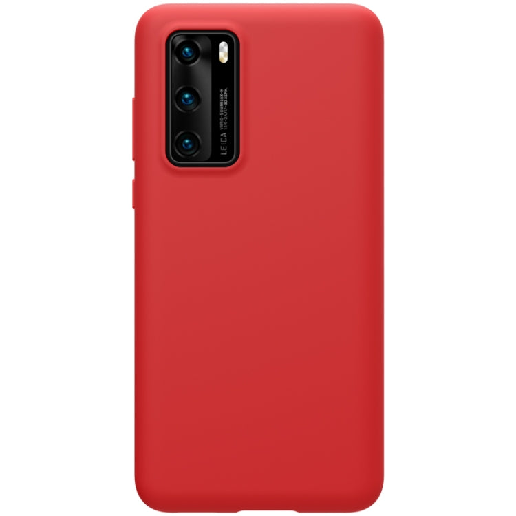 For Huawei P40 NILLKIN Feeling Series Shockproof Liquid Silicone Protective Case(Red) - Huawei Cases by NILLKIN | Online Shopping UK | buy2fix