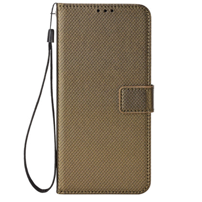 For TCL 403 Diamond Texture Leather Phone Case(Brown) - More Brand by buy2fix | Online Shopping UK | buy2fix