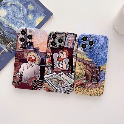 For iPhone 11 Precise Hole Oil Painting Glossy PC Phone Case(Tower) - iPhone 11 Cases by buy2fix | Online Shopping UK | buy2fix