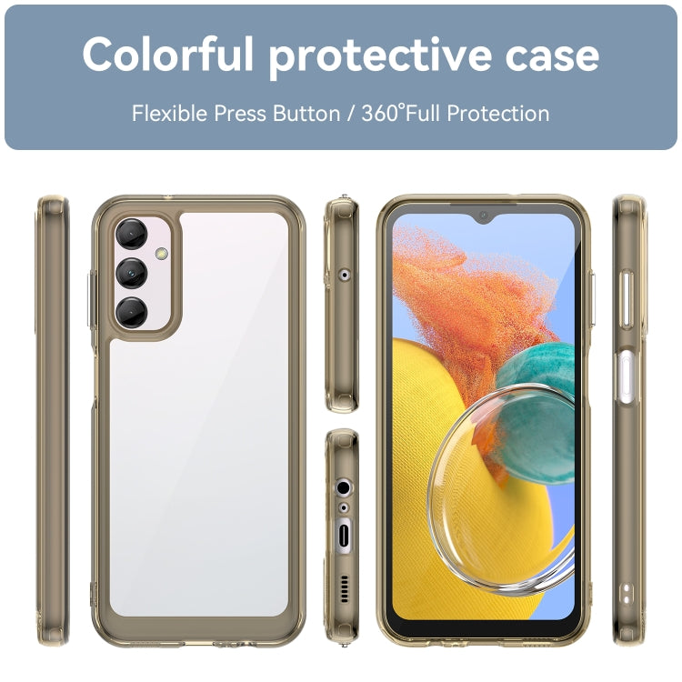 For Samsung Galaxy M14 5G Colorful Series Acrylic + TPU Phone Case(Transparent Grey) - Galaxy Phone Cases by buy2fix | Online Shopping UK | buy2fix