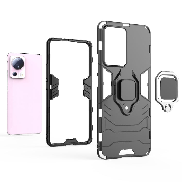 For Xiaomi 13 Lite Magnetic Ring Holder PC + TPU Phone Case(Navy Blue) - 13 Lite Cases by buy2fix | Online Shopping UK | buy2fix