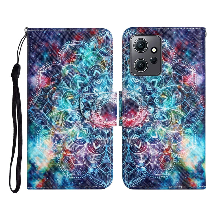 For Xiaomi Redmi Note 12 4G Global Colored Drawing Pattern Flip Leather Phone Case(Star Mandala) - Note 12 Cases by buy2fix | Online Shopping UK | buy2fix