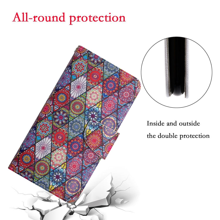 For Xiaomi Redmi Note 12 5G Global/Poco X5 Colored Drawing Pattern Flip Leather Phone Case(Diamond Kaleidoscope) - Note 12 Cases by buy2fix | Online Shopping UK | buy2fix