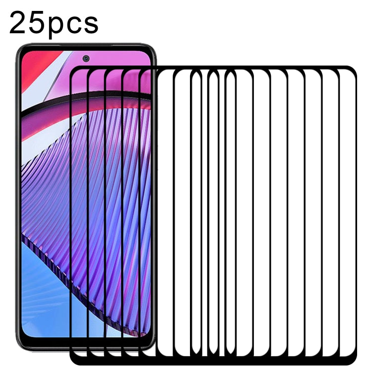 For Motorola Moto G Power 5G 25pcs Full Glue Full Cover Screen Protector Tempered Glass Film - Motorola Tempered Glass by buy2fix | Online Shopping UK | buy2fix