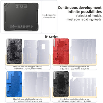 For iPhone X-11 Pro Max Qianli Mega-idea Multi-functional Middle Frame Positioning BGA Reballing Platform - Repair Platform by QIANLI | Online Shopping UK | buy2fix