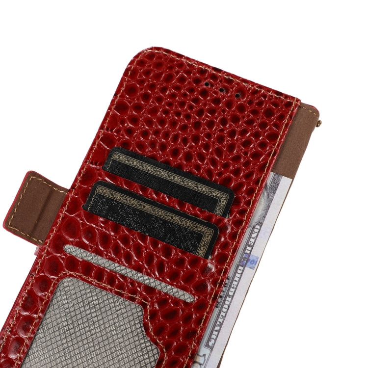 For Motorola ThinkPhone 5G Crocodile Top Layer Cowhide Leather Phone Case(Red) - Motorola Cases by buy2fix | Online Shopping UK | buy2fix