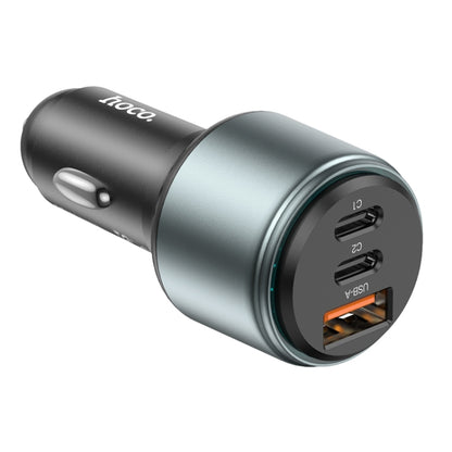 hoco NZ9 Galloper 95W Dual USB-C / Type-C + USB 3-port Car Charger(Black) -  by hoco | Online Shopping UK | buy2fix