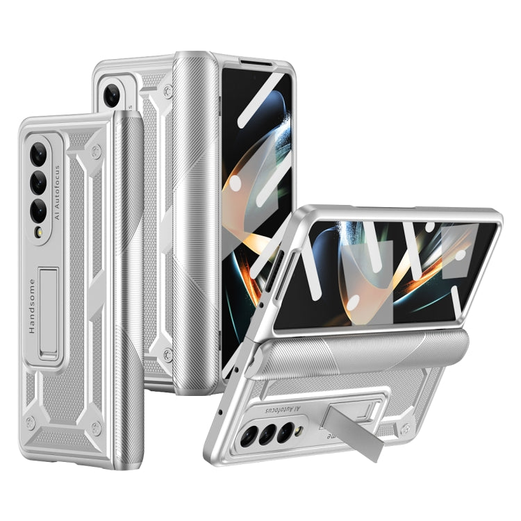 For Samsung Galaxy Z Fold4 5G integrated Shockproof Phone Case with Hinge(Silver) - Galaxy Z Fold4 5G Cases by buy2fix | Online Shopping UK | buy2fix