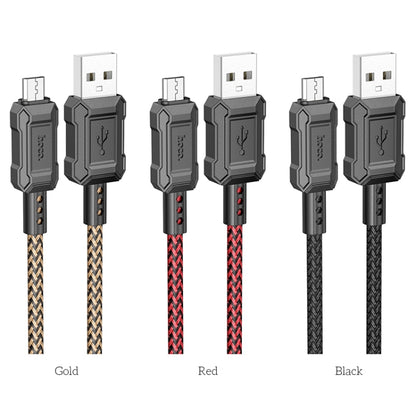 hoco X94 Leader 2.4A USB to Micro USB Charging Data Dable, Length:1m(Black) -  by hoco | Online Shopping UK | buy2fix