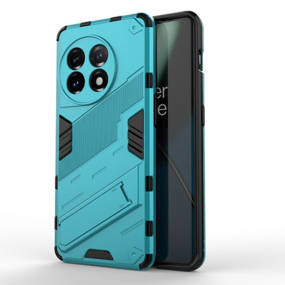 For OnePlus 11 5G Punk Armor 2 in 1 PC + TPU Shockproof Phone Case with Invisible Holder(Blue) - OnePlus Cases by buy2fix | Online Shopping UK | buy2fix