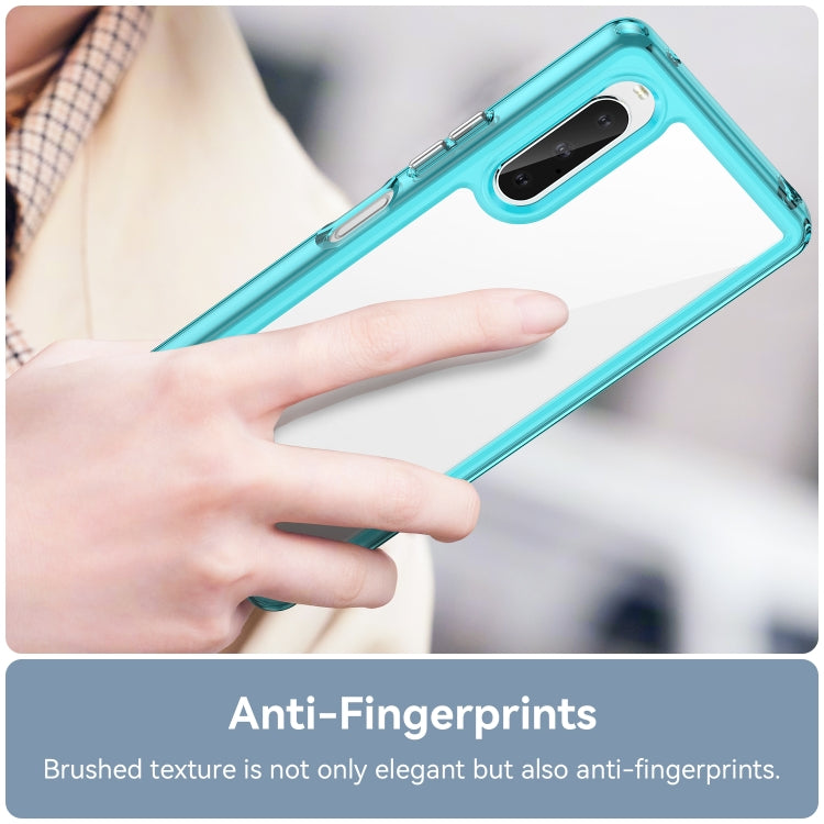 For Sony Xperia 10 V Colorful Series Acrylic + TPU Phone Case(Transparent Blue) - Sony Cases by buy2fix | Online Shopping UK | buy2fix