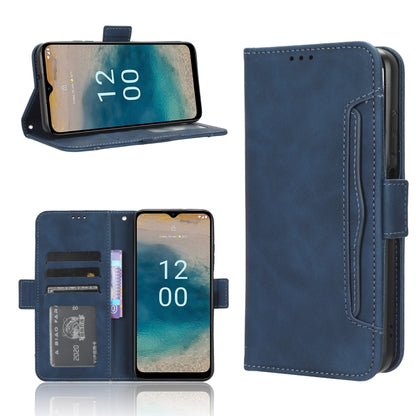 For Nokia G22 4G Skin Feel Calf Texture Card Slots Leather Phone Case(Blue) - Nokia Cases by buy2fix | Online Shopping UK | buy2fix
