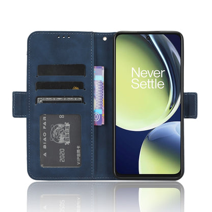 For OnePlus Nord CE 3 Lite Skin Feel Calf Texture Card Slots Leather Phone Case(Blue) - OnePlus Cases by buy2fix | Online Shopping UK | buy2fix