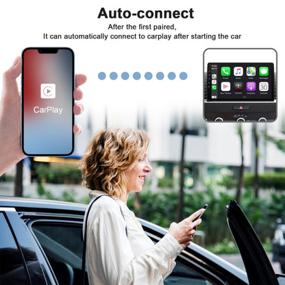 THT-020-2 USB + USB-C / Type-C Wired to Wireless Carplay Adapter for iPhone(Black) - Bluetooth Adapters by buy2fix | Online Shopping UK | buy2fix