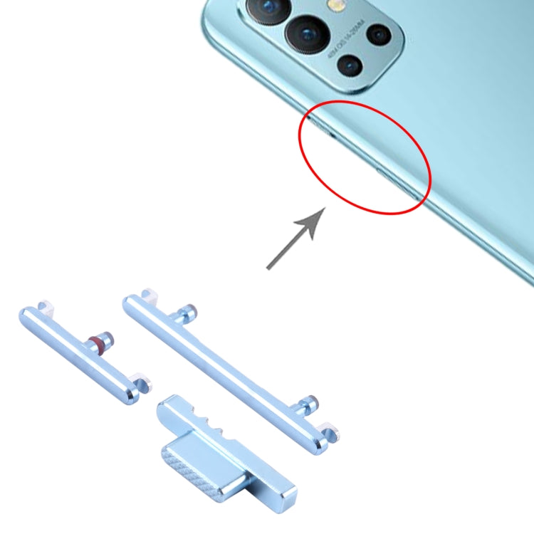 For OnePlus 9R Power Button + Volume Control Button(Blue) - Home key & Side Key by buy2fix | Online Shopping UK | buy2fix