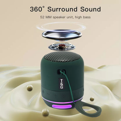 T&G TG294 TWS LED Mini Portable Wireless Stereo Sound Outdoor Speaker(Dark Green) - Mini Speaker by T&G | Online Shopping UK | buy2fix