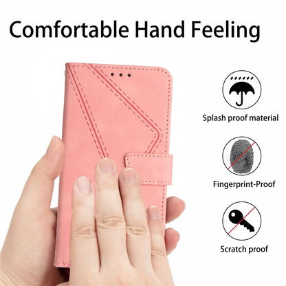 For Sony Xperia 5 IV Stitching Embossed Leather Phone Case(Pink) - Sony Cases by buy2fix | Online Shopping UK | buy2fix