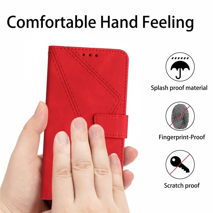 For Sony Xperia 10 IV Stitching Embossed Leather Phone Case(Red) - Sony Cases by buy2fix | Online Shopping UK | buy2fix