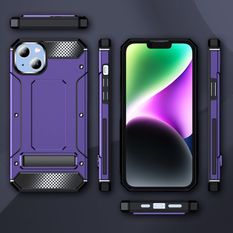 For iPhone 12 Pro Max Matte Holder Phone Case(Purple) - iPhone 12 Pro Max Cases by buy2fix | Online Shopping UK | buy2fix