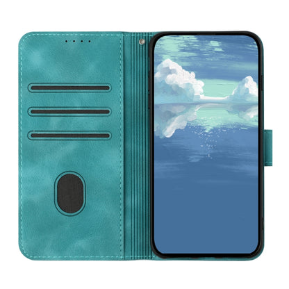 For Honor 8S Line Pattern Skin Feel Leather Phone Case(Light Blue) - Honor Cases by buy2fix | Online Shopping UK | buy2fix