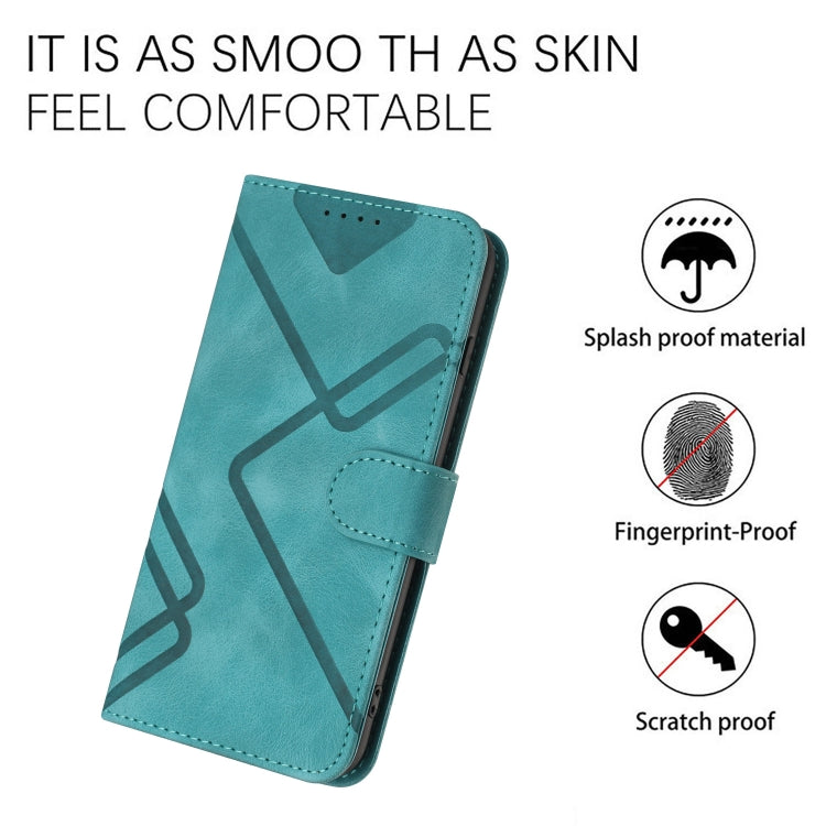 For Honor 70 Pro / 70 Pro+ Line Pattern Skin Feel Leather Phone Case(Light Blue) - Honor Cases by buy2fix | Online Shopping UK | buy2fix