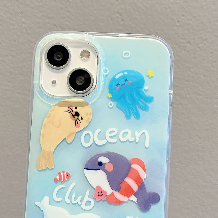 For iPhone 13 Pro Max IMD Cute Animal Pattern Phone Case(Seal) - iPhone 13 Pro Max Cases by buy2fix | Online Shopping UK | buy2fix