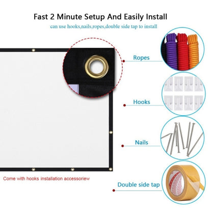 Simple Folding Thin Polyester Projector Film Curtain, Size:180 inch 16:9 - Other by buy2fix | Online Shopping UK | buy2fix