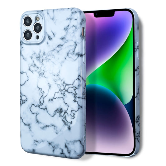For iPhone 14 Marble Pattern Phone Case(Green White) - iPhone 14 Cases by buy2fix | Online Shopping UK | buy2fix