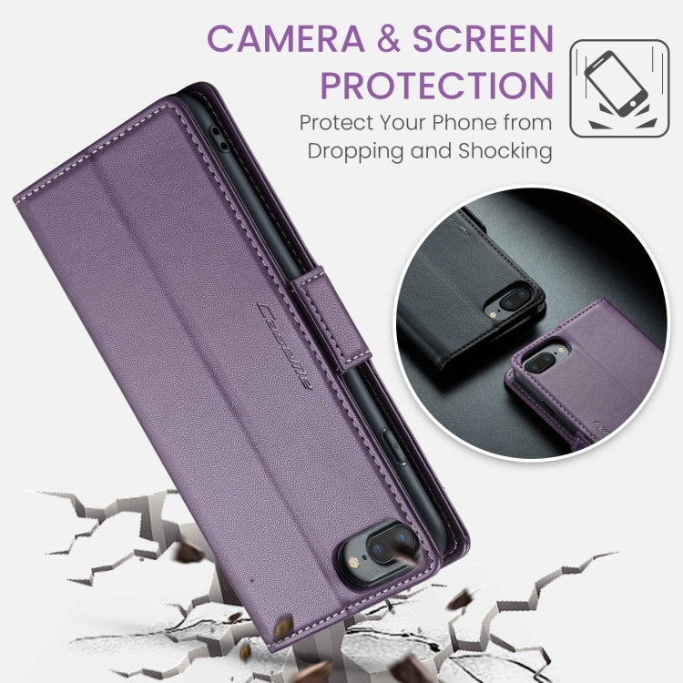 For iPhone 6 Plus/7 Plus/8 Plus CaseMe 023 Butterfly Buckle Litchi Texture RFID Anti-theft Leather Phone Case(Pearly Purple) - More iPhone Cases by CaseMe | Online Shopping UK | buy2fix