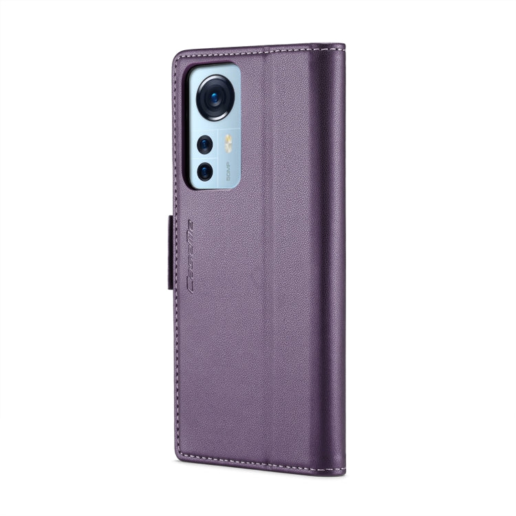 For Xiaomi 12 / 12X / 12S CaseMe 023 Butterfly Buckle Litchi Texture RFID Anti-theft Leather Phone Case(Pearly Purple) - 12 Cases by CaseMe | Online Shopping UK | buy2fix