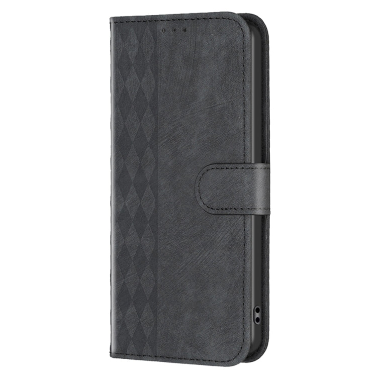 For Xiaomi 12 Lite Plaid Embossed Leather Phone Case(Black) - Xiaomi Cases by buy2fix | Online Shopping UK | buy2fix