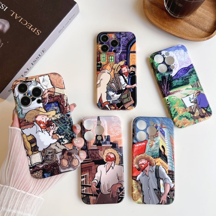 For iPhone 11 Pro Max Precise Hole Oil Painting Pattern PC Phone Case(Edifice) - iPhone 11 Pro Max Cases by buy2fix | Online Shopping UK | buy2fix