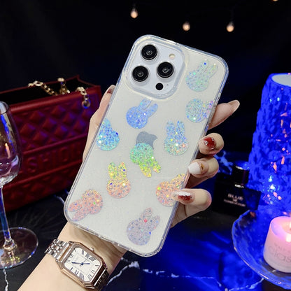 For iPhone 13 Pro Max Little Star Series Glitter Powder TPU Phone Case(Little Rabbit) - iPhone 13 Pro Max Cases by buy2fix | Online Shopping UK | buy2fix