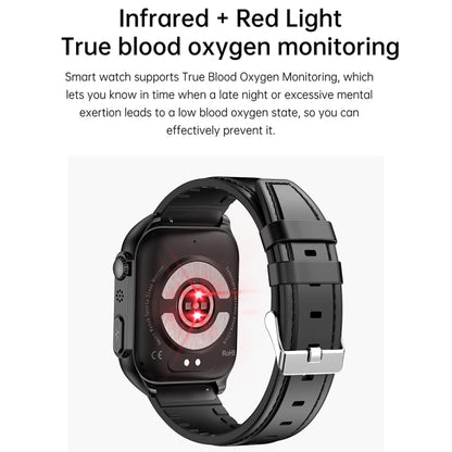 TK12 1.96 inch IP67 Waterproof Silicone Band Smart Watch Supports ECG / Remote Families Care / Bluetooth Call / Body Temperature Monitoring(Red) - Smart Watches by buy2fix | Online Shopping UK | buy2fix