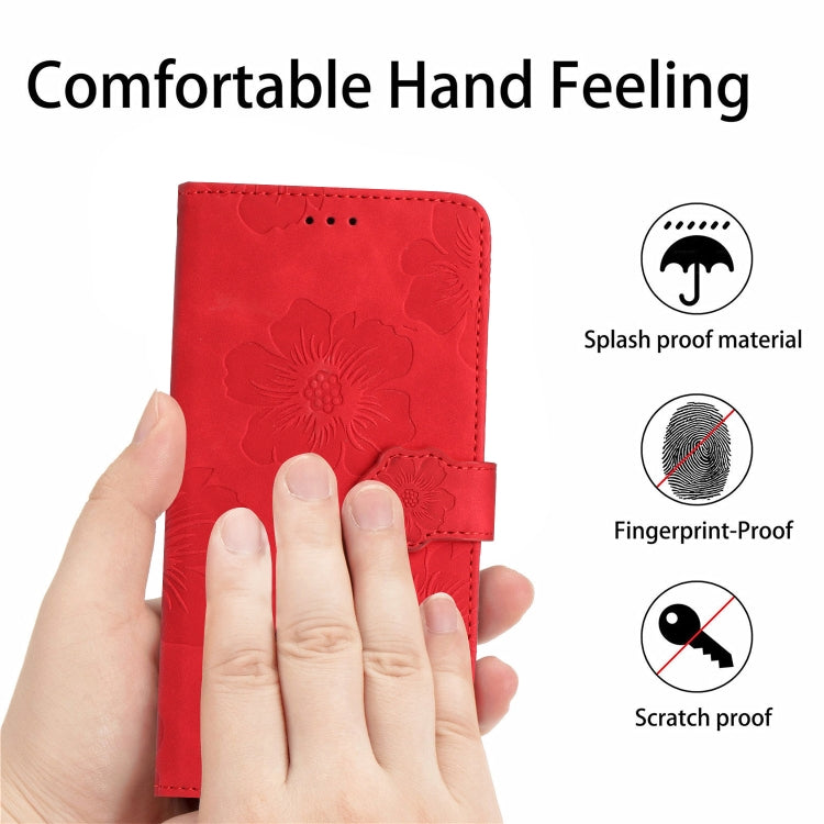 For Xiaomi 12 Pro Flower Embossing Pattern Leather Phone Case(Red) - 12 Pro Cases by buy2fix | Online Shopping UK | buy2fix
