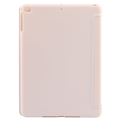 For iPad 9.7 2018 & 2017 / Air / Air2 GEBEI 3-folding Holder Shockproof Flip Leather Tablet Case(Pink) - iPad 9.7 (2018) & (2017) Cases by GEBEI | Online Shopping UK | buy2fix