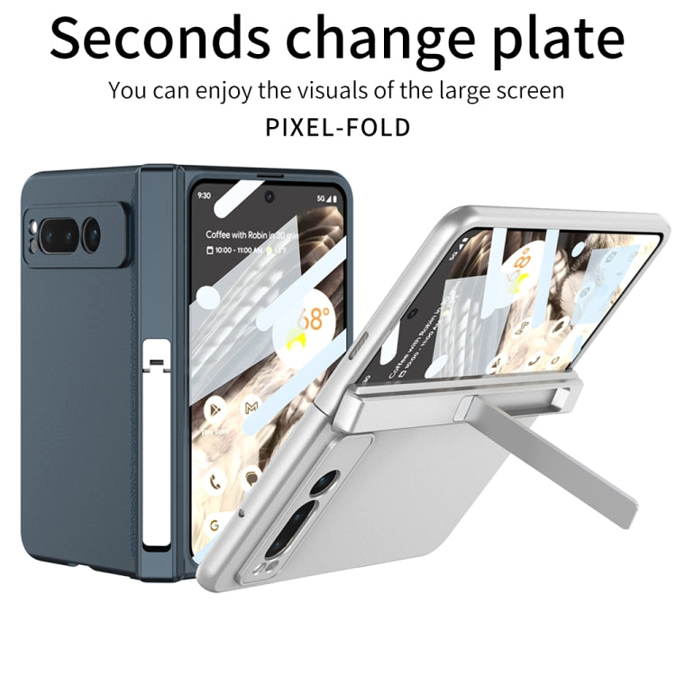 For Google Pixel Fold GKK Integrated Fold Hinge Full Coverage Phone Case with Holder(Black) - Google Cases by GKK | Online Shopping UK | buy2fix