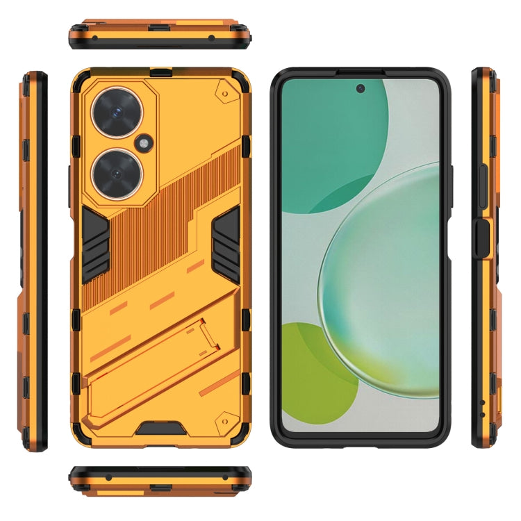 For Huawei nova 11i 4G Punk Armor 2 in 1 PC + TPU Phone Case with Holder(Orange) - Huawei Cases by buy2fix | Online Shopping UK | buy2fix