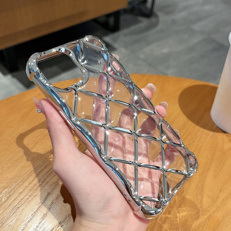 For iPhone 15 Pro Max 3D Diamond Lattice Laser Engraving Phone Case(Rose Red) - iPhone 15 Pro Max Cases by buy2fix | Online Shopping UK | buy2fix