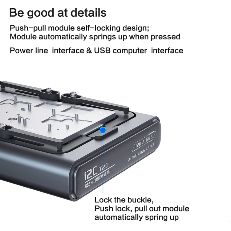 i2C T20 Intelligent Motherboard Middle Layered Heating Platform For iPhone X-13 Series, Plug:US - Repair Platform by buy2fix | Online Shopping UK | buy2fix