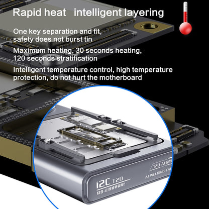 i2C T20 Intelligent Motherboard Middle Layered Heating Platform For iPhone X-13 Series, Plug:US - Repair Platform by buy2fix | Online Shopping UK | buy2fix