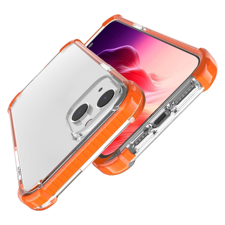 For iPhone 15 Plus Four-corner Shockproof TPU + Acrylic Phone Case(Orange) - iPhone 15 Plus Cases by buy2fix | Online Shopping UK | buy2fix