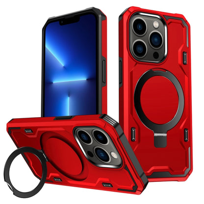 For iPhone 13 Pro Patronus MagSafe Magnetic Holder Phone Case(Red) - iPhone 13 Pro Cases by buy2fix | Online Shopping UK | buy2fix